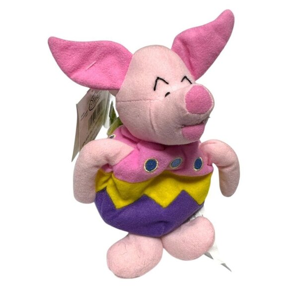 NWT 90s Disney Store EASTER EGG PIGLET Vintage DISNEY Mini Beanie Doll 8" - Picture 7 of 7